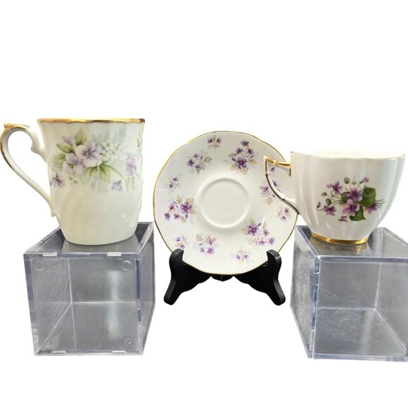 Woodside Hudson Middleton Royal Victoria Floral Bone China Teacup Set JJ4094 - Picture 1 of 6